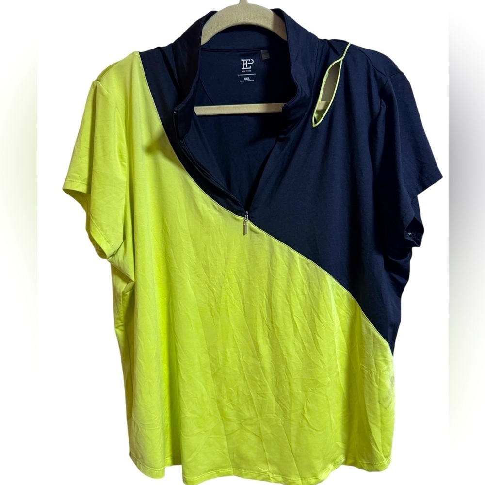 EP Pro Half Zip Colorblock Polo Shirt – XXL – Golf / Activewear Top